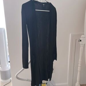 Long black cardigan